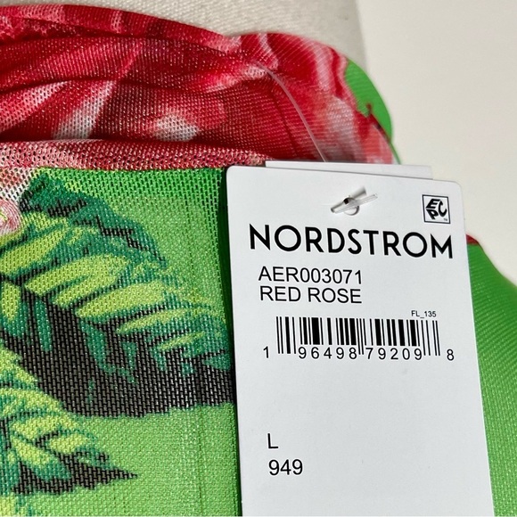 AFRM | Floral Mesh Bodysuit | Mock Neck | Women’s L - Picture 4 of 4